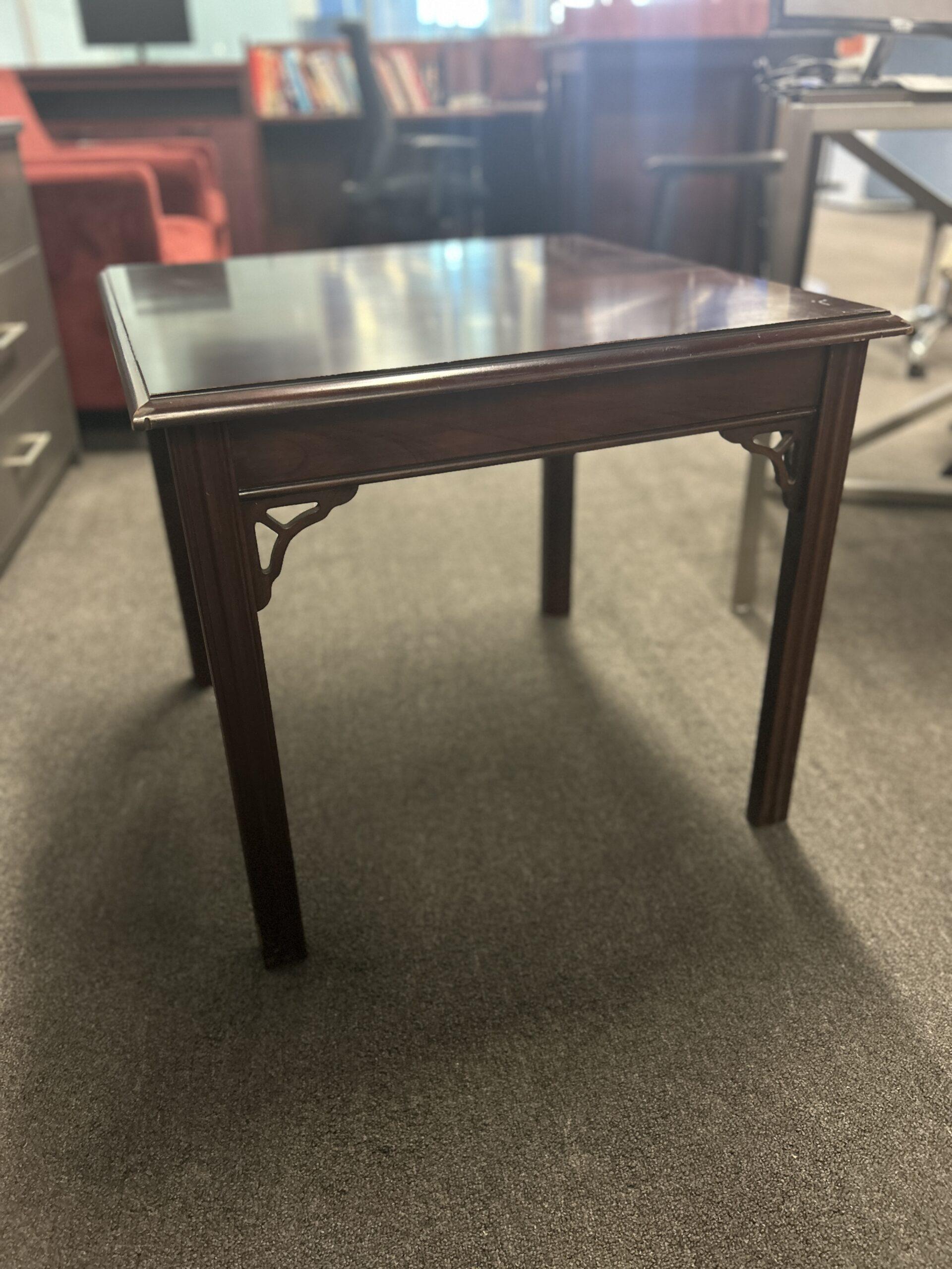 Vintage Square Accent Table (Espresso)-image