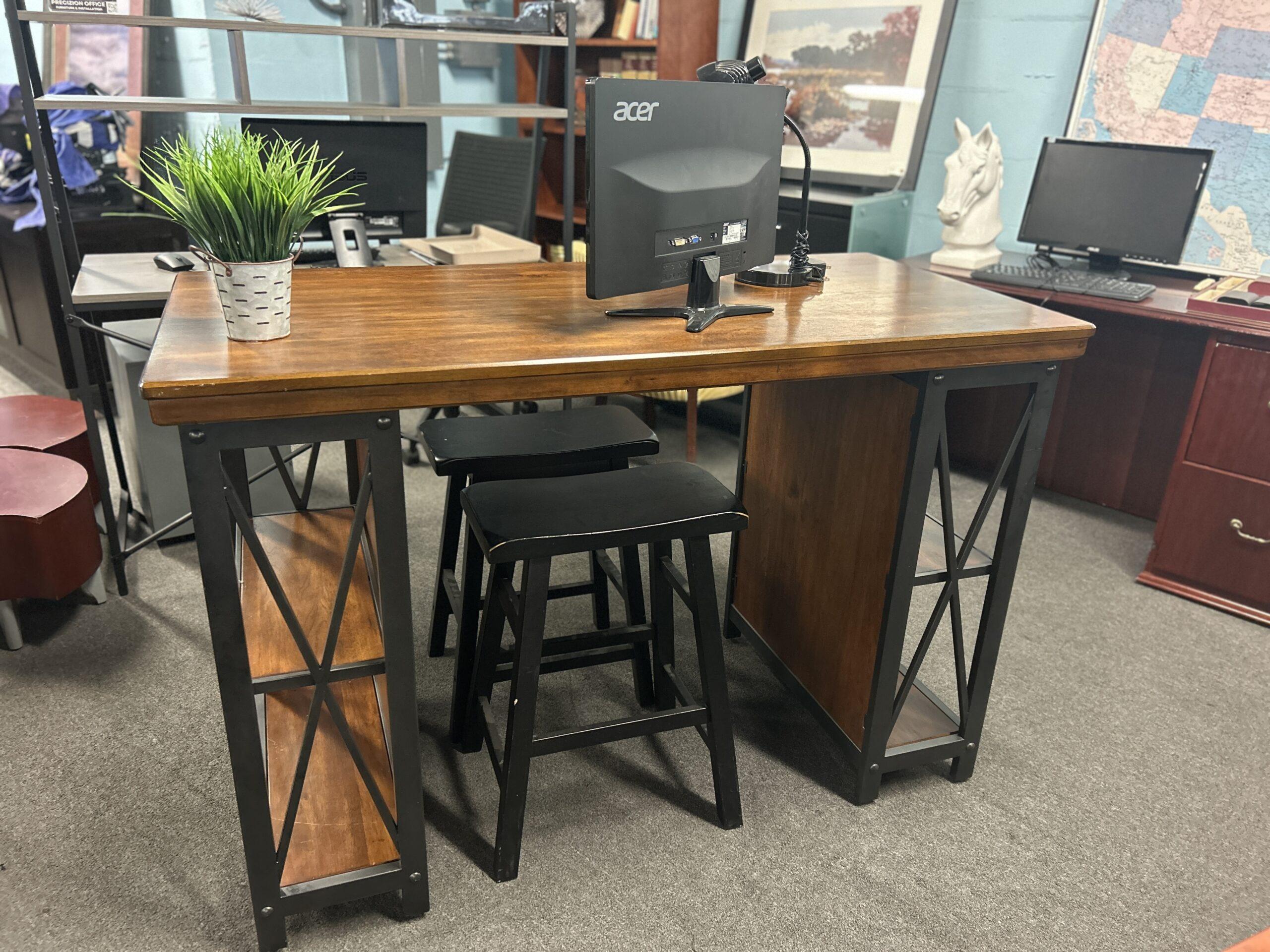 Rustic Desk with Shelves-image