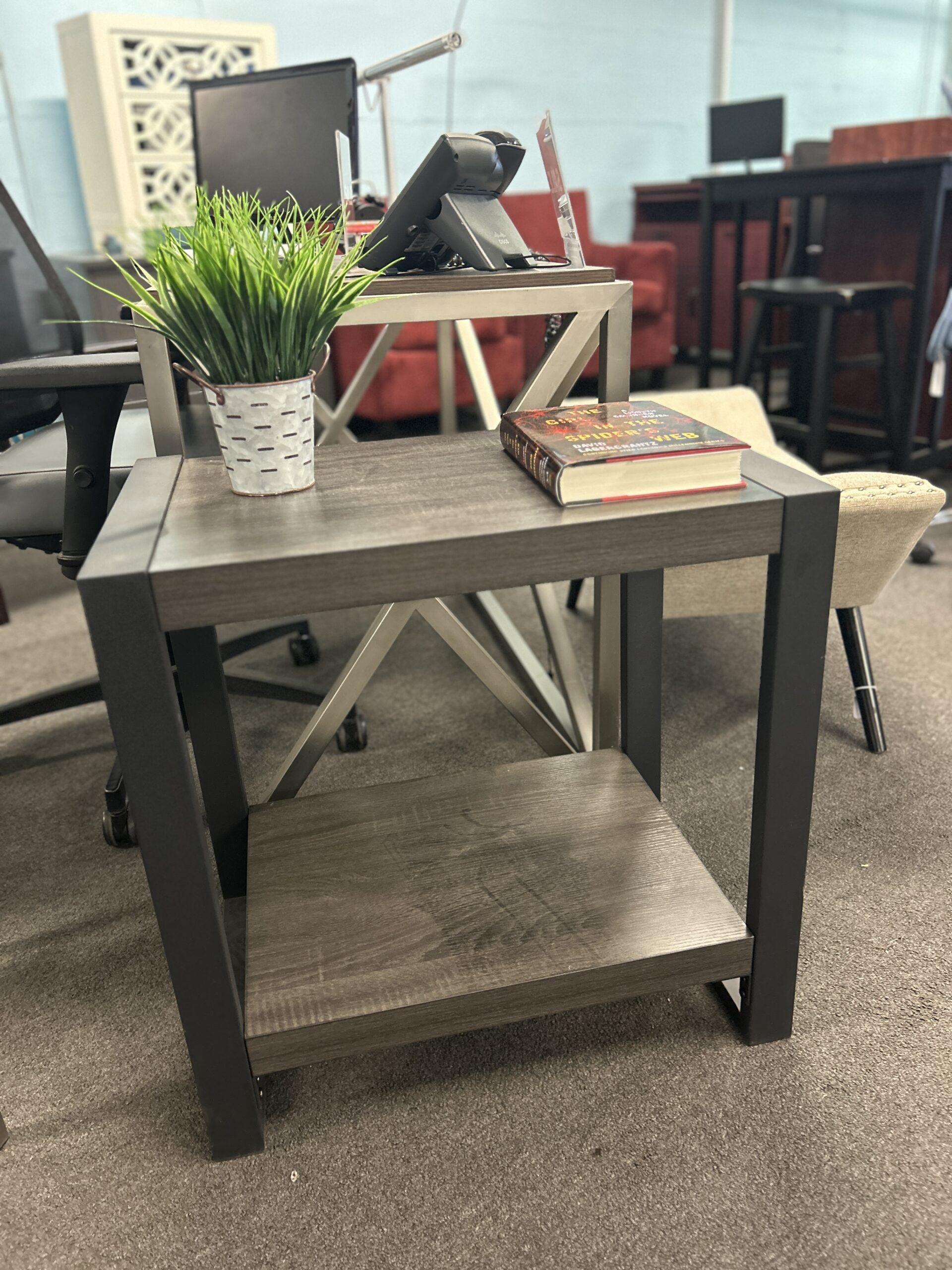 Pinnacle Modern End Table with Shelf-image